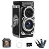 CHUZHAO Mini Retro Digital Camera Vintage Compact SLR Digital Camera with Autofocus and 16GB SD Perfect Gift for and Adults - TLR-Style Card,