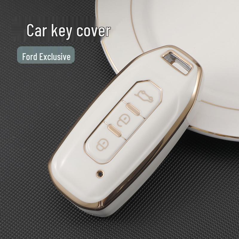 Золотистый чехол-обертка для ключа для 22 моделей Ford, совместимый с Ford Territory S