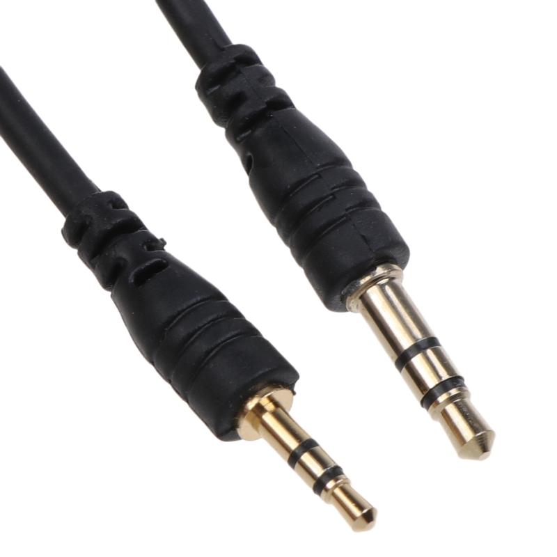 3.5mm Audio Cable Male to Male 2.5mm Stereo Headset Headphone Gold Plated Jack Connector Wire Cord Plug Black Cable