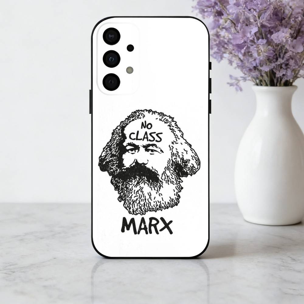 Чехол для телефона K-Karl M-Marx для Samsung Galaxy A73, A72, A71, A70, A53, A52, A51, Другие Мягкий Черный Корпус
