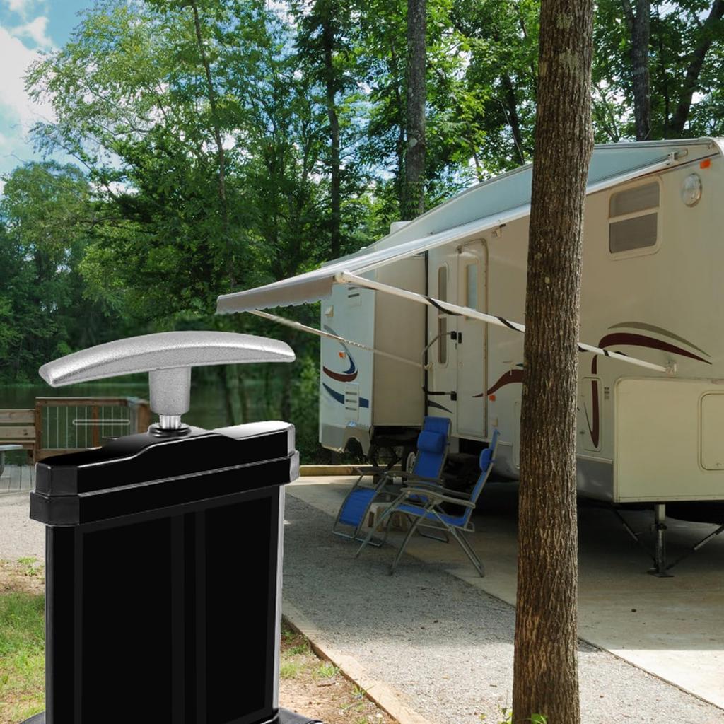 2pcs RV Waste Valve Handle Replacement, Fits 1/2" & 2" & 3" RV Sewer Dump Valve Camper Van Aluminum Tank Gate Valves Grey Water Valve Handle