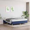 VidaXL Bed Frames Slat Base Upholstered Bed Slat Frame Double Bed Adult Bedroom Interior Blue 160x200 347179