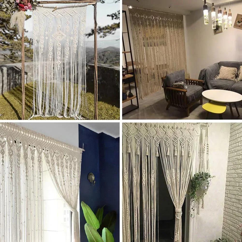 Event Backdrop Bohemian Tapestry Unique Home Accent Versatile Hanging Artistic Style Bohemian Woven Curtain For Decor