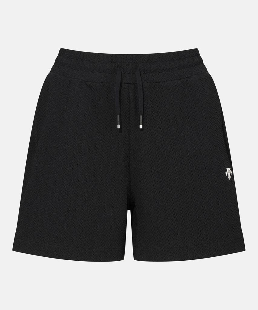 DESCENTE Женские шорты из жаккардового трикотажа 4,5 дюйма Черные Sr122Pkh21