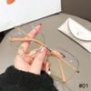 Fashion Large Frame Anti Blue Light Glasses Metal Frame Glasses Lightweight Comfortable Transparent Glasses For Women Men