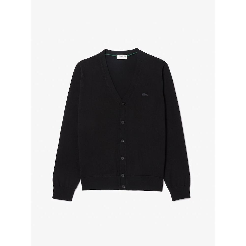 Lacoste Мужской кардиган из мериносовой шерсти с V-образным вырезом Ah5665 54n 031 q2nAh5665 54n031