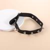 Панк-черная заклепка из цинкового сплава с металлической пряжкой на ключице из искусственной кожи с ювелирными изделиями из металлического шипа