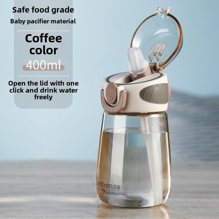 Cute Summer Straw Water Bottle Portable Kids Tumbler Lightweight Drinking Cup for Students BPA-Free Hydration Bottle