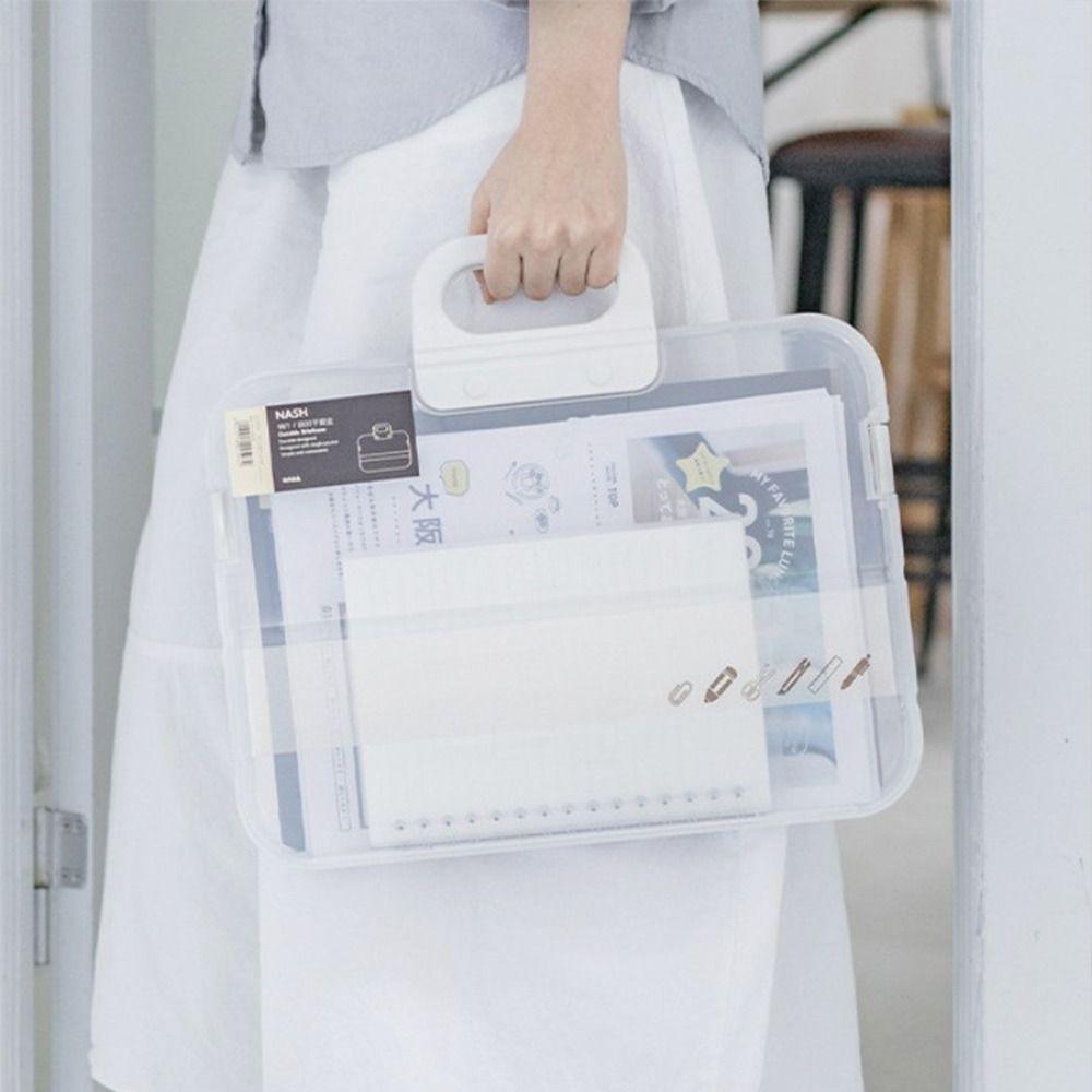 Receipt A4 File Organizer Box Classification Folder Document Storage Box Certificates Storage Case