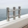 Настенный держатель для удочек из нержавеющей стали, стойка для удочек, прочный 3-трубный стеллаж для
