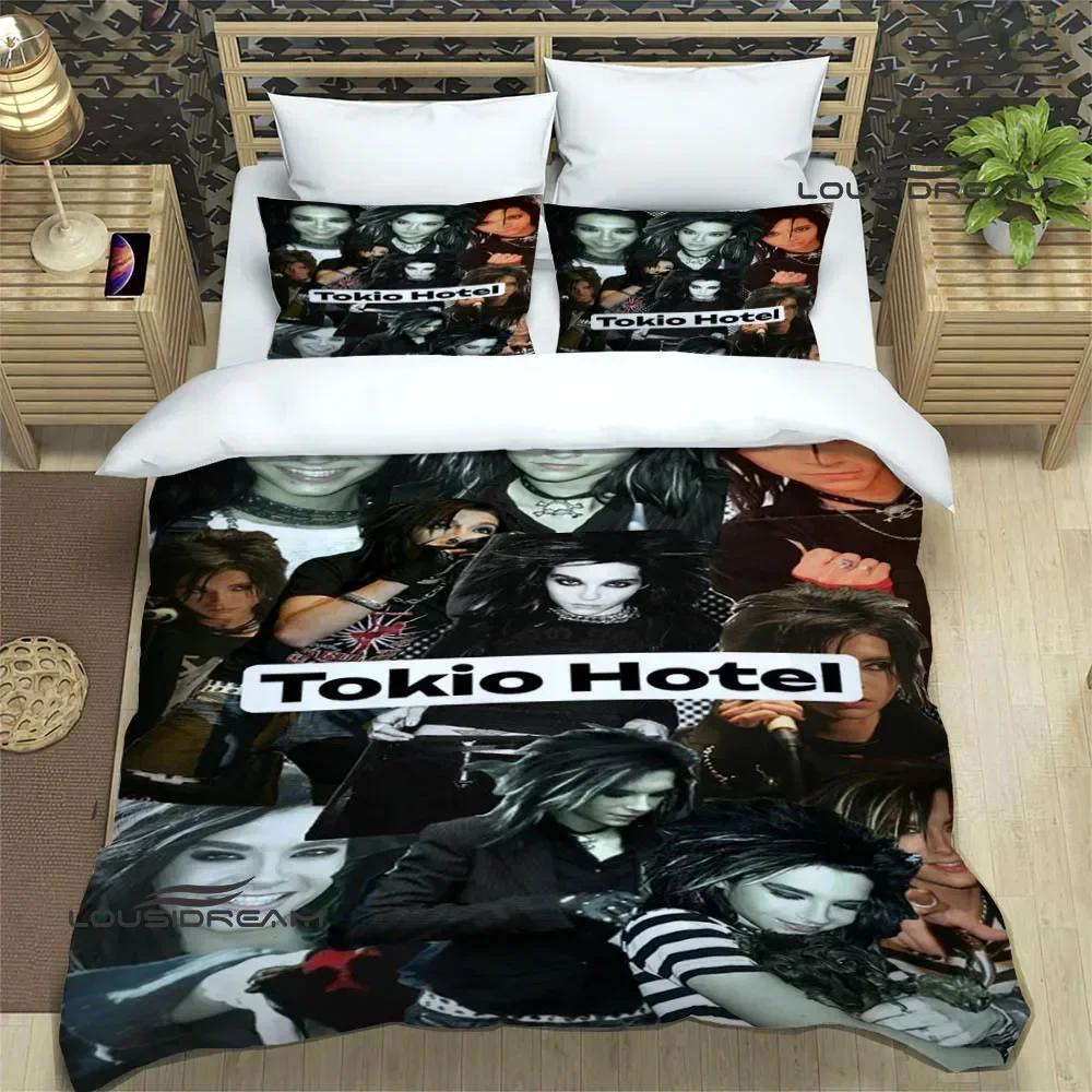 Постельные комплекты с принтом группы Tokio Hotel изысканный набор постельных принадлежностей пододеяльник комплект одеяла постельное белье роскошный подарок на день рождения