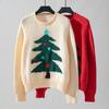 Plus Size Christmas Tree Women's Knit Sweater 2024 Autumn and Winter New Round Neck Pullover Christmas Day Sweater