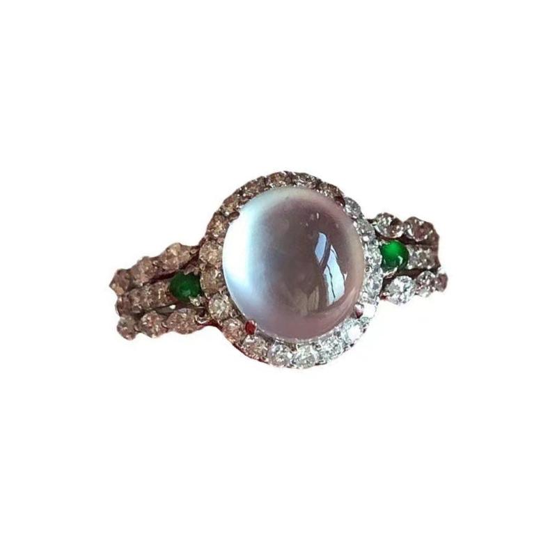 Нежные стильные сверкающие обручальные кольца Высококачественные натуральные ледяные семена халцедоновые кольца для женщин хрустальные роскошные свадебные украшения