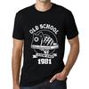 Мужская винтажная футболка с рисунком Футболка Old School All Star с 1981 года Deep Black