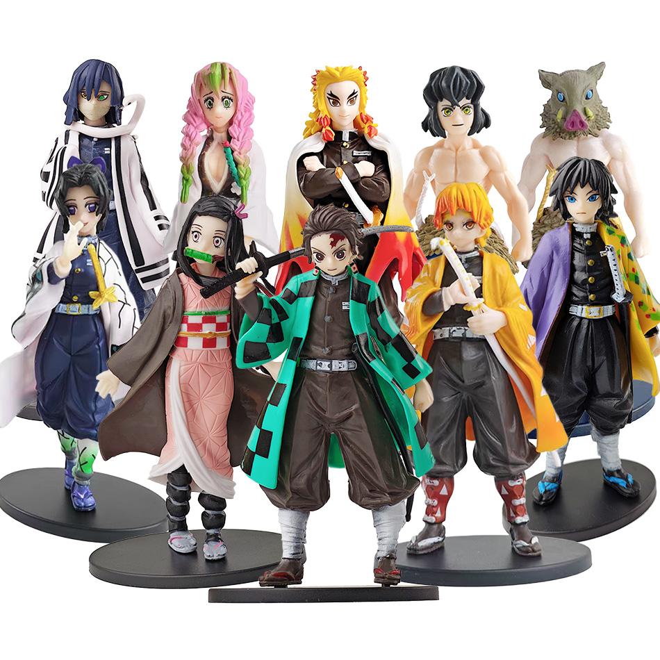 Аниме Demon Slayer Kimetsu no Yaiba фигурка Камадо Танджиро фигурка Agatsuma Zenitsu Nezuko Warrior ПВХ модель игрушки