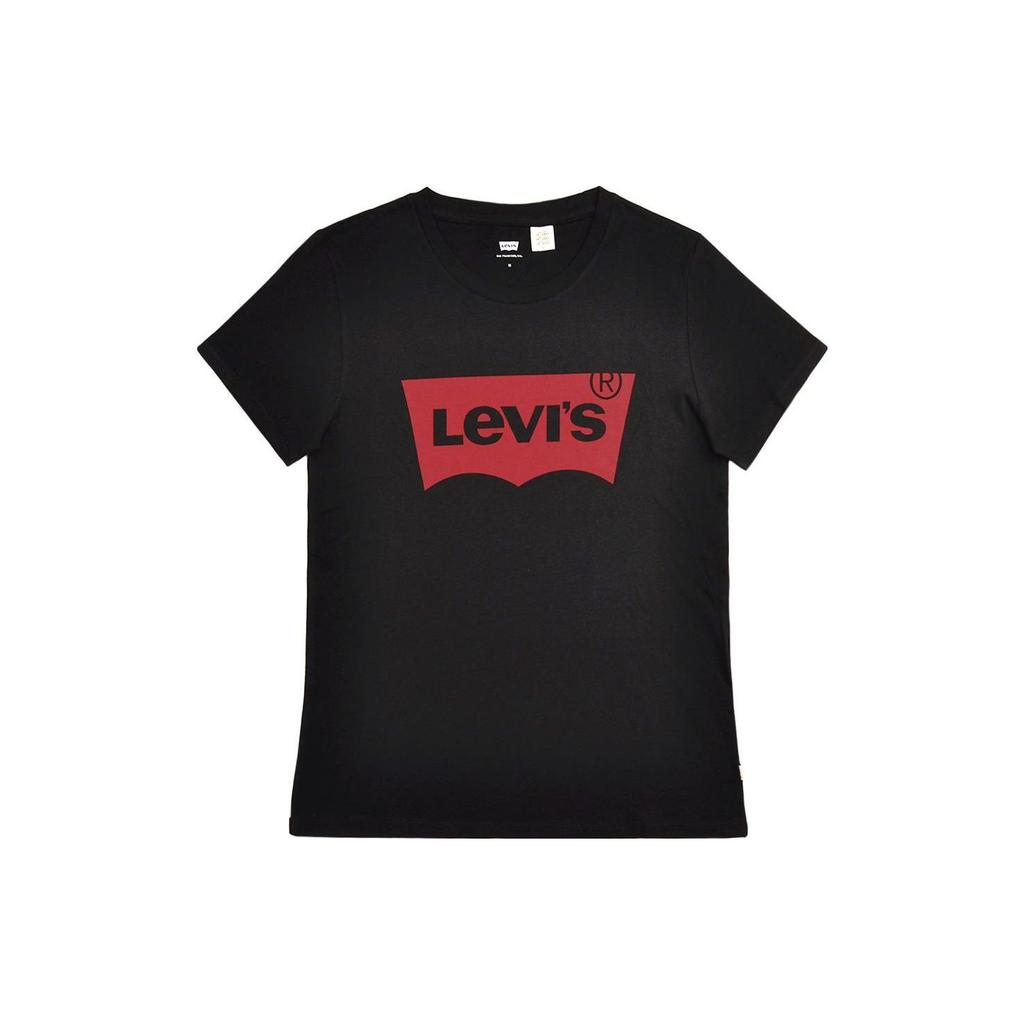 Футболка с коротким рукавом и круглым вырезом Levis Logo Print, женская, черная 17369-0201