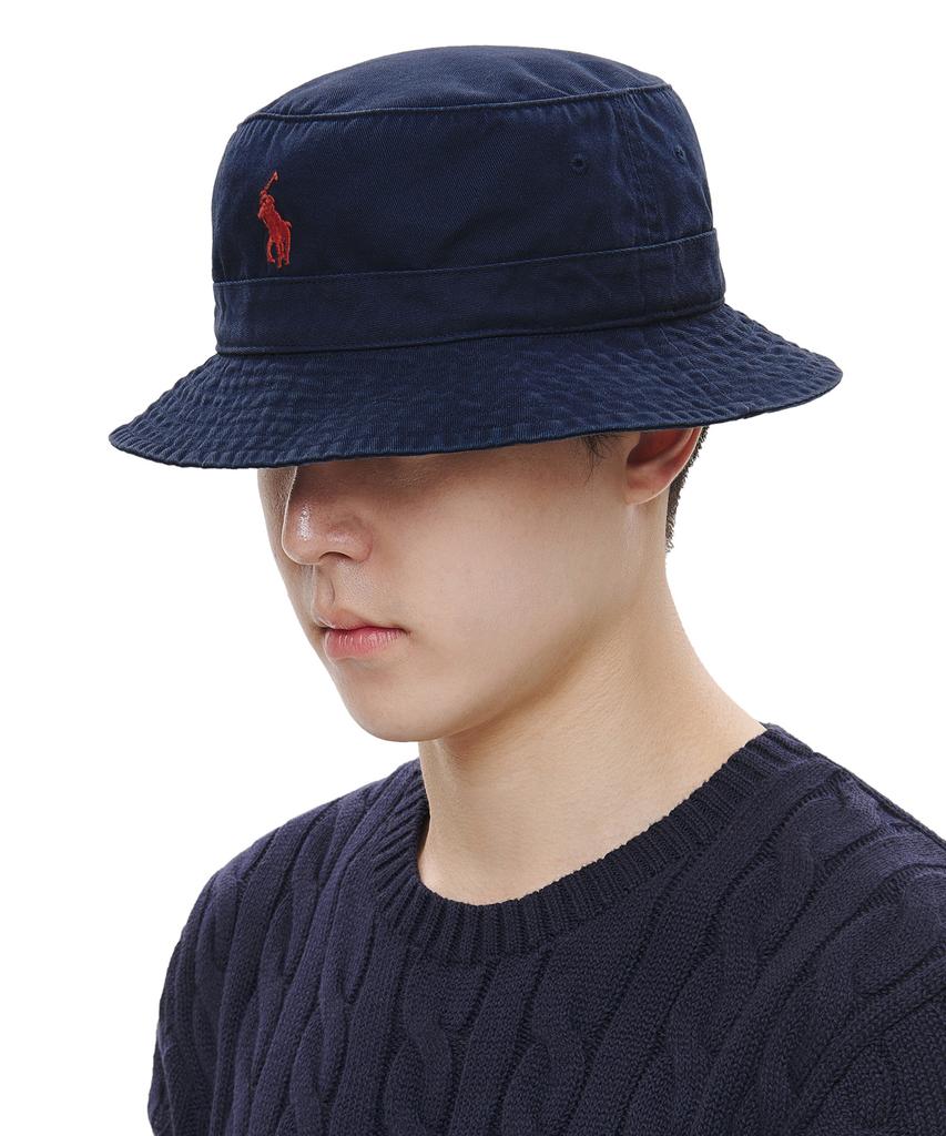 POLO RALPH LAUREN Хлопковая кепка-ведро в стиле чинос - Темно-синий