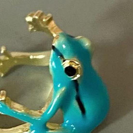 2Pcs Rings Lightweight Handmade Tree Frog Finger Ring Animal Accessory Jewelry