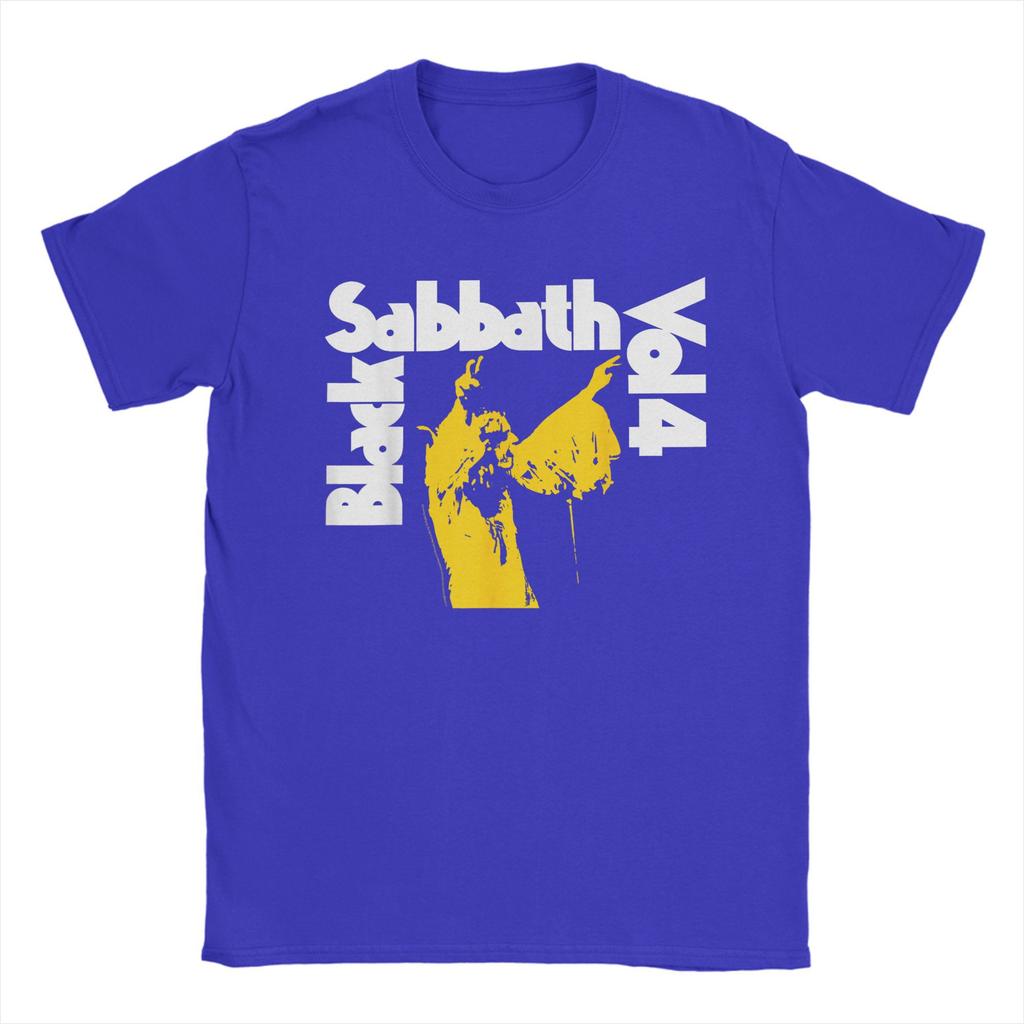 Футболка Black Sabbath Vol 4 Летняя Хэви-метал Рок-группа Потрясающие Футболки 100% Хлопок Футболка с коротким рукавом Повседневные Футболки