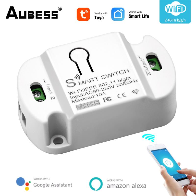 Wifi 10a Smart Home Breaker Module Work With Alexa Google Home Smart Switch Mini Smart Life Wireless Switches Timer Tuya