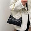 Women's PU Leather Shoulder Bag with Diamond Solid Color Niche Bag Women's Shopping Bag Fashion