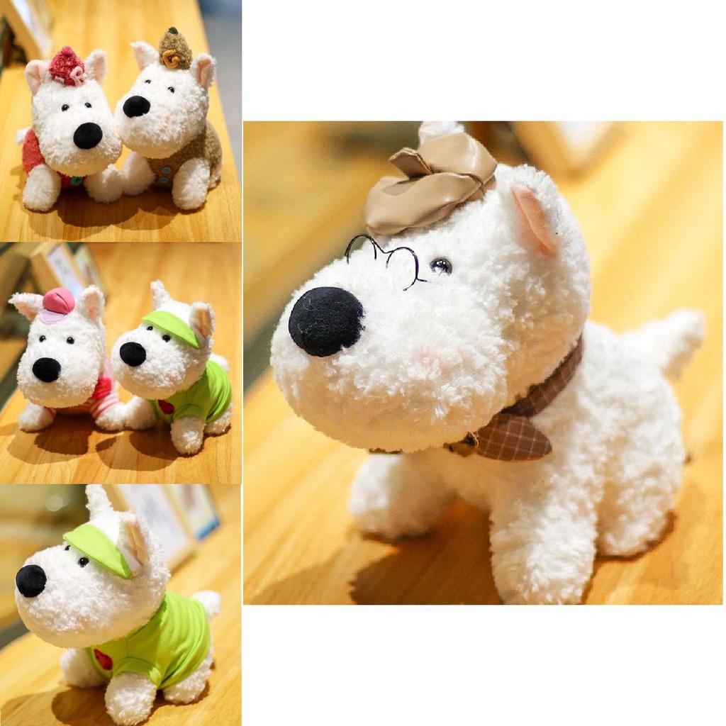 Adorable 8 Inch Highland Terrier Plush Toy Soft Stuffed Dog For Creative Birthday Gifts