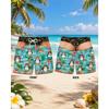 Mens Hawaiian Parrot Beach Shorts Tropical Flower Leaf Print Funny Men's Swimsuit Quick Dry Boardshorts For Pool Surf Holiday