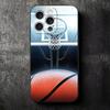 Баскетбольное кольцо Спорт Мягкий чехол для телефона для iPhone 16 16E 17 Air 15 Pro Max 14 Plus 13 Mini 11 12 7 Черная задняя крышка
