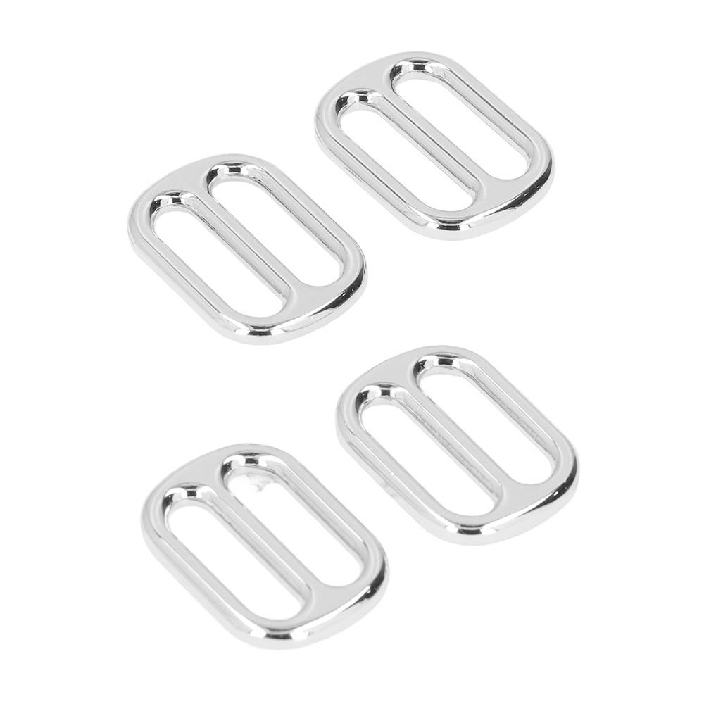 10PCS Zinc Alloy Strap Keeper Buckle Flat Shape Belt Slide Buckle Clothing Accessories