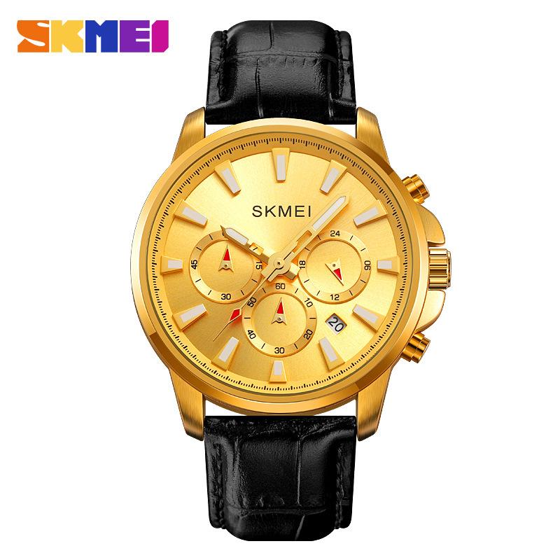 Moment Beauty Мужские часы Кварцевые часы Ремень Мужские часы Водонепроницаемые часы Многофункциональные хронограф Круглые модные часы Мужские