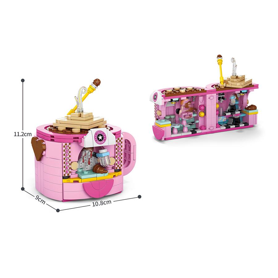 8 Стилей Мини Уличный Вид Городская Архитектура Строительные Блоки Магазин Закусок Магазин Дом Модель Кирпичики Пазл Замок Игрушки для Детей