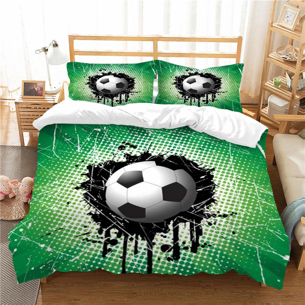 Домашнее постельное белье с 3D футбольным принтом, одеяло, пододеяльник, комплект постельного белья, пододеяльники, детский постельный костюм для мальчиков, удобный