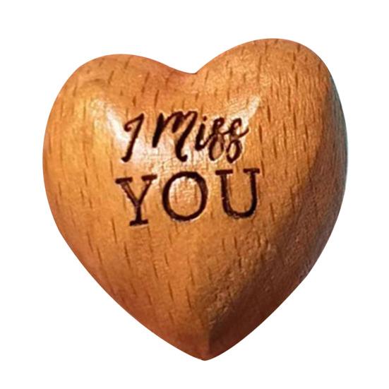 Деревянное Карманное Сердце Объятие Токен Напоминание о Любви Портативный Памятный Мини Сердце Любви