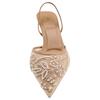 Zara Elegant Embroidered Mesh Open-Back Stiletto Heels 6Cm Women Heels Brown 12256410105