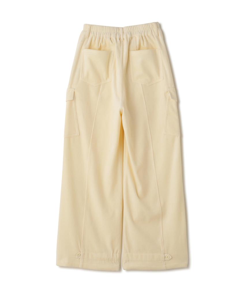 AVIREX BOYFRIEND CARGO VELOUR PANTS S ivory 783-4210601