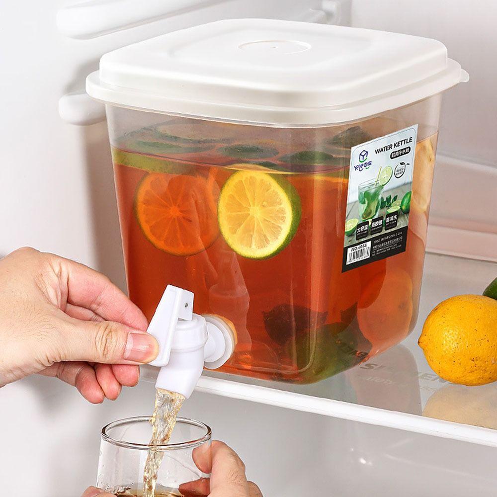 With Lid Refrigerator Cold Water Kettles Faucet Kitchen Storage Bucket New Drink Dispenser