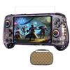 Anbernic RG557 Whatsko Handheld Game Dimensity Android 14 RGB Lighting Hall AMOLED 5500mAh Clear Purple Console, 8300, System, Two-Player Playback,