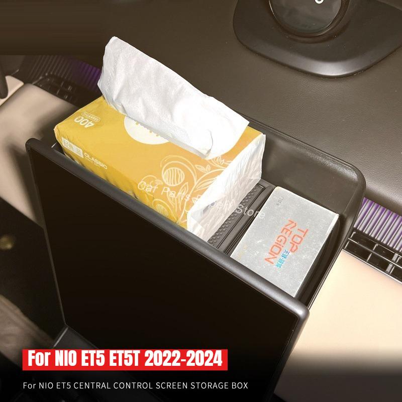For NIO ET5 ET5T -2024 Center Console Storage Box Behind Screen Rear Organizer Case Car Stowing Tidying Modification Parts