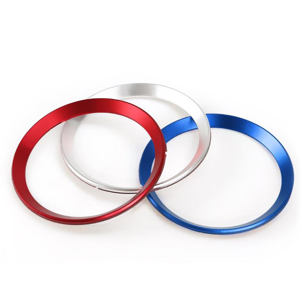 2 шт. алюминиевое кольцо с логотипом автомобиля, переднее и заднее кольцо с логотипом бренда, круглая хромированная декоративная окантовка для BMW 3 4 серии M3 M4