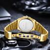 NIBOSI Brand Fashion Gold Blue Quartz Watch Men Stainless Steel Strap Waterproof Luminous Luxury Mens Watches Relogio Masculino