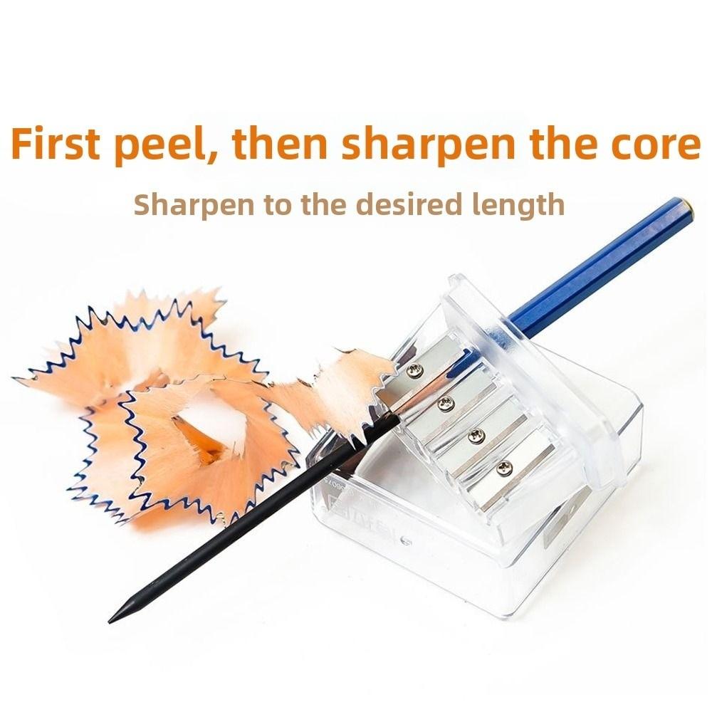 4 Holes Pencil Sharpener Multi-functional Sketching Students Manual Sharpener Drawing Use