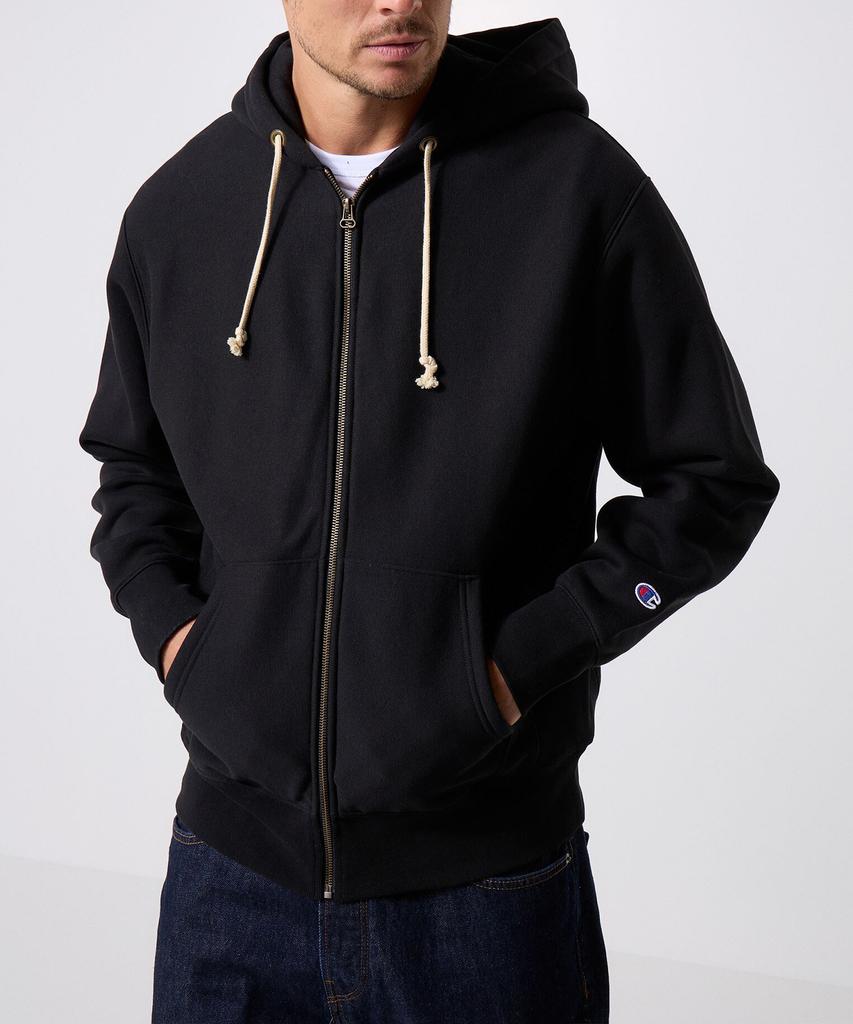 Champion Reverse Weave Loose Fit Fleece Zip-Up Hoodie Black