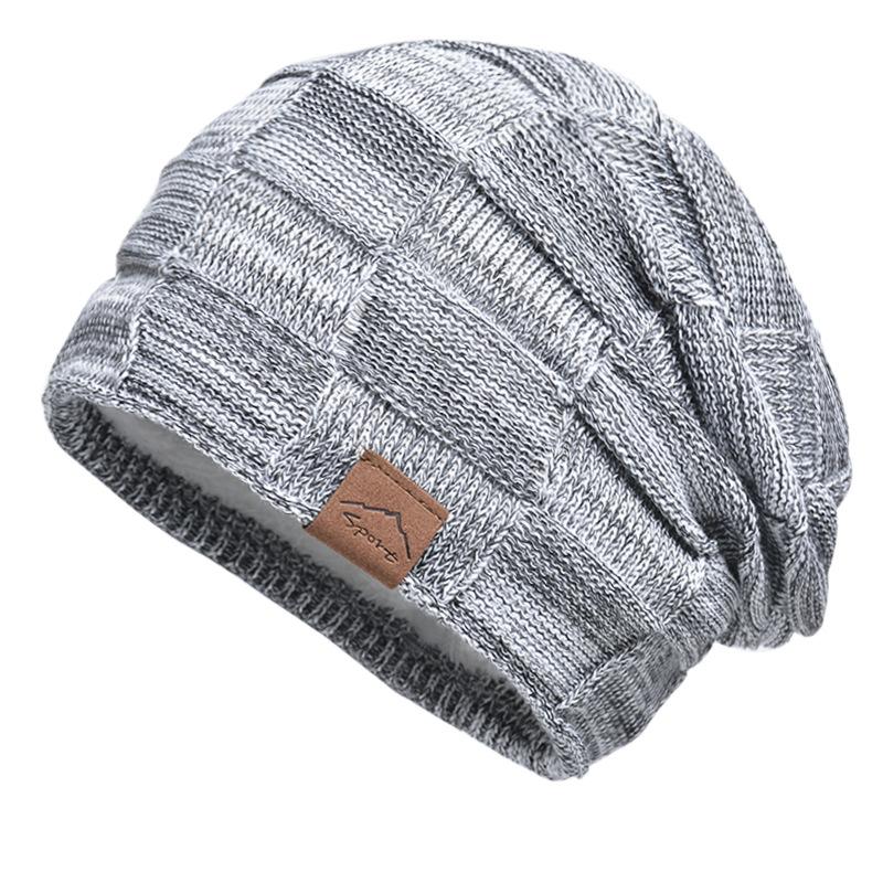 Зимняя шапка Баотоу, плюшевая вязаная женская пуловерная шапка, свитер с воротником, вязаная шерстяная ветронепроницаемая шапка с ушами