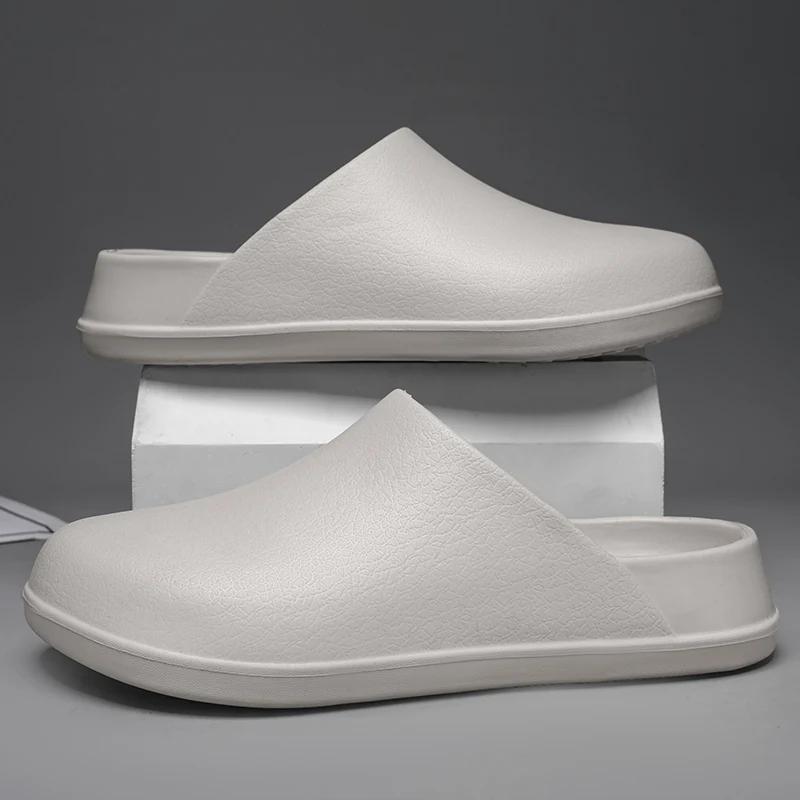 2025 Original Men Clogs Slippers Comfort Mules Sandals Summer EVA Waterproof Non-slip Chef Shoes Workers Outdoor Fishing Shoes