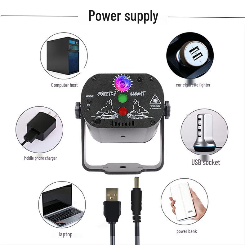 USB мини-светодиодный лазерный светильник для вечеринок и создания атмосферы