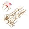 50pcs Floral Picks Clips Reusable Golden Metal Wire Floral Place Card Holder 6in Photo Memo Holder P