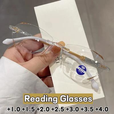 Женские сверхлегкие очки для пресбиопии, очки для чтения с блокировкой синего света, винтажные очки для дальнозоркости с диоптриями