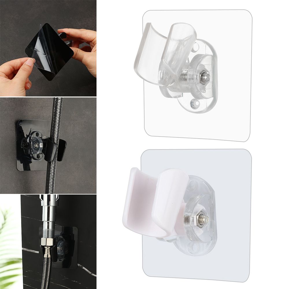Accessories Adjustable Self-adhesive Bathroom Hooks Wall Rack Shower Head Holder Shower Bracket
