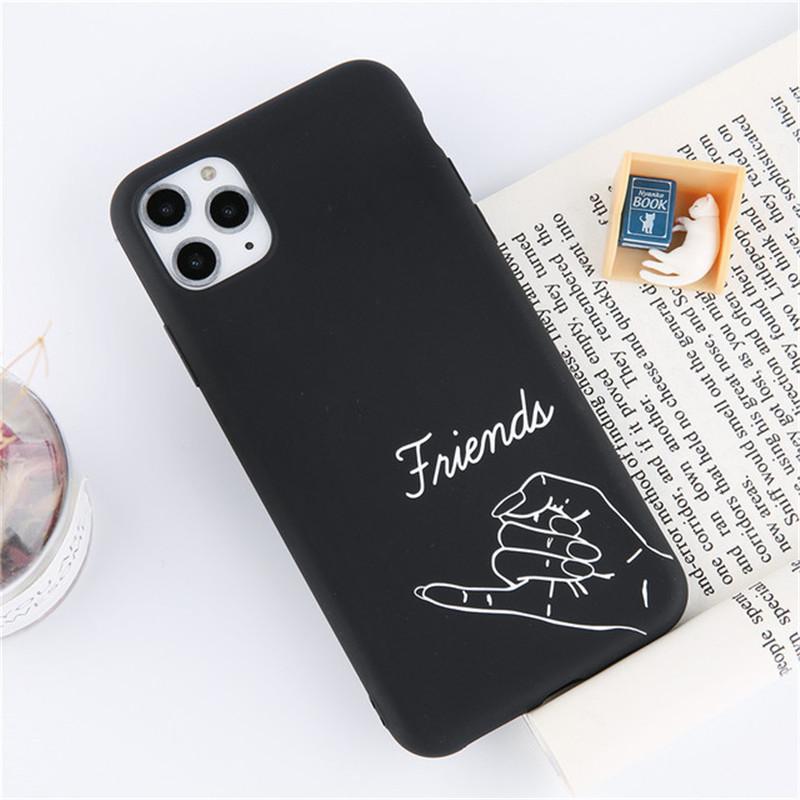 LUPWAY Чехол для девочек Bff Лучшие подруги Навсегда Всегда для iPhone 18 12 11 Pro XS Max 7 8 Plus X XR SE 2020 12 Mini Милый Чехол для Пары