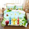 3D Printed Pikmins Game Bedding Set Boys Girls Twin Queen Size Duvet Cover Pillowcase Bed Kids Adult Fashion Home Textileextile